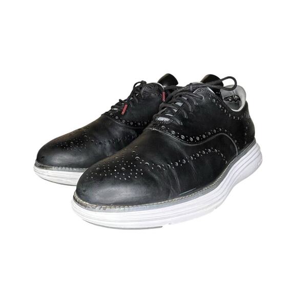 ***SOLD*** Cole Haan ØriginalGrand Ultra Wingtip Oxfords Size 10 Black White - Picture 2 of 6